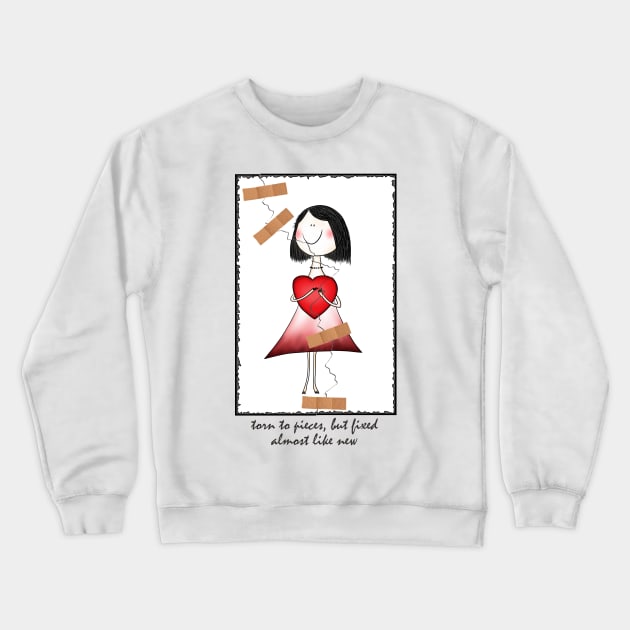 Torn to pieces Crewneck Sweatshirt by Smoky Lemon